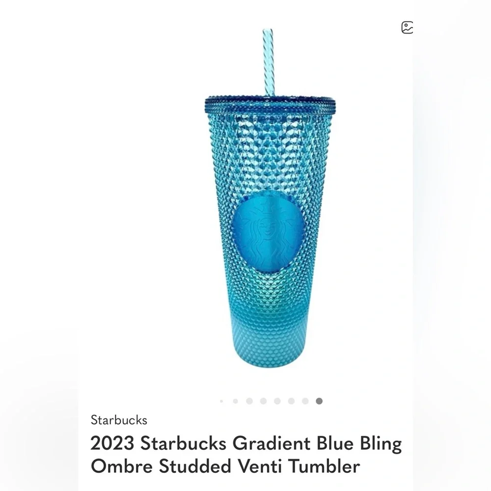 NWOT Starbucks Blue Ombre Studded Tumbler 24OZ